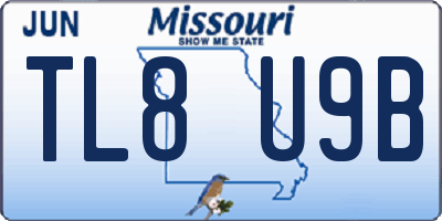 MO license plate TL8U9B