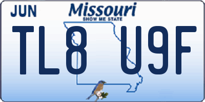MO license plate TL8U9F