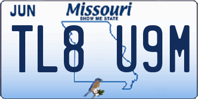MO license plate TL8U9M