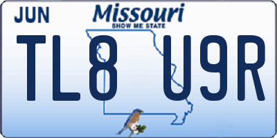 MO license plate TL8U9R
