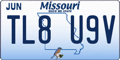 MO license plate TL8U9V