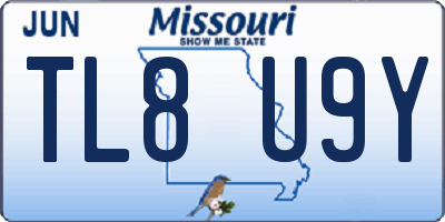 MO license plate TL8U9Y