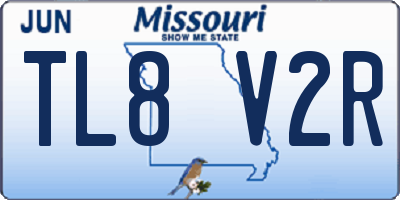 MO license plate TL8V2R