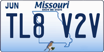 MO license plate TL8V2V