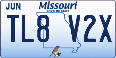 MO license plate TL8V2X