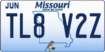 MO license plate TL8V2Z