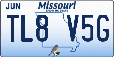 MO license plate TL8V5G