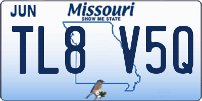 MO license plate TL8V5Q