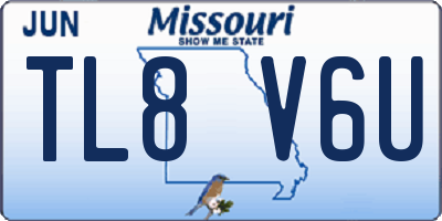 MO license plate TL8V6U