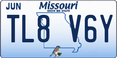 MO license plate TL8V6Y