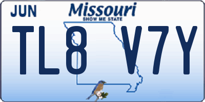MO license plate TL8V7Y