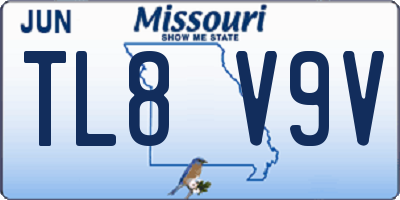 MO license plate TL8V9V