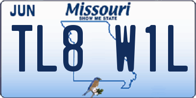 MO license plate TL8W1L