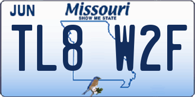 MO license plate TL8W2F