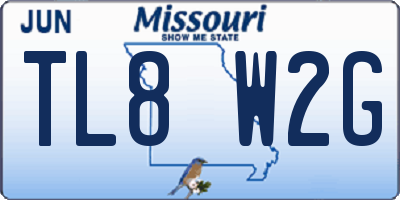 MO license plate TL8W2G