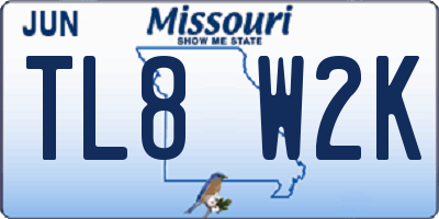 MO license plate TL8W2K