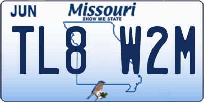 MO license plate TL8W2M
