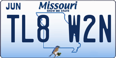 MO license plate TL8W2N