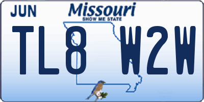 MO license plate TL8W2W
