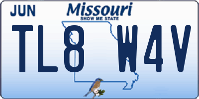 MO license plate TL8W4V