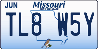 MO license plate TL8W5Y