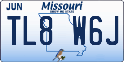 MO license plate TL8W6J