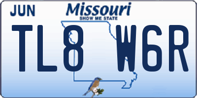 MO license plate TL8W6R