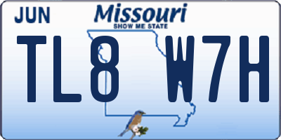 MO license plate TL8W7H