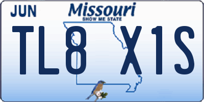 MO license plate TL8X1S