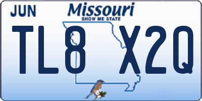 MO license plate TL8X2Q