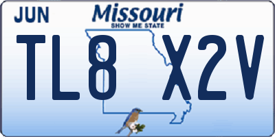 MO license plate TL8X2V