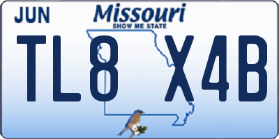 MO license plate TL8X4B