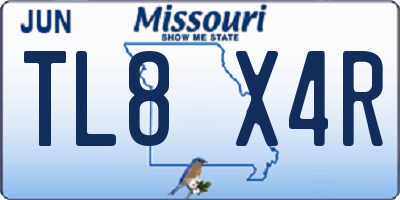 MO license plate TL8X4R