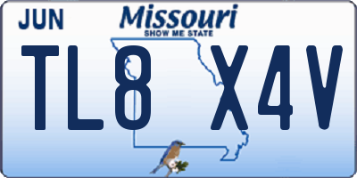 MO license plate TL8X4V
