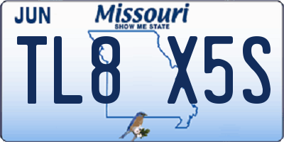 MO license plate TL8X5S