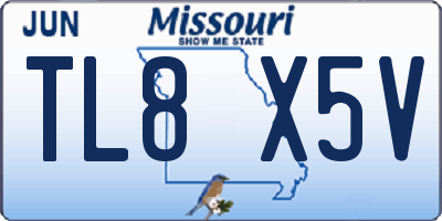 MO license plate TL8X5V