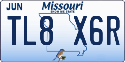 MO license plate TL8X6R