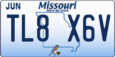 MO license plate TL8X6V