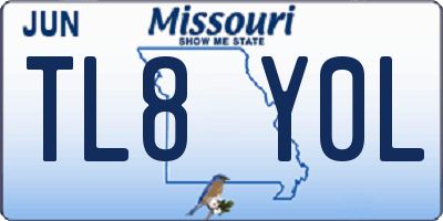 MO license plate TL8Y0L