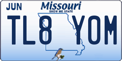 MO license plate TL8Y0M