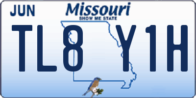 MO license plate TL8Y1H