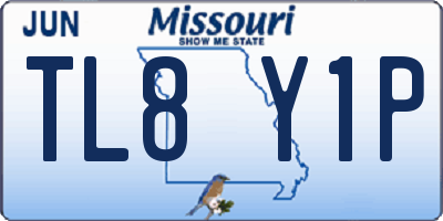 MO license plate TL8Y1P