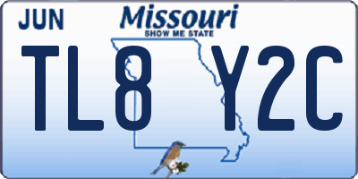 MO license plate TL8Y2C