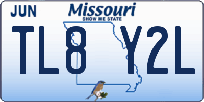 MO license plate TL8Y2L
