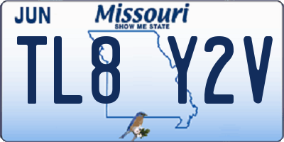 MO license plate TL8Y2V