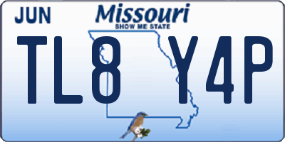 MO license plate TL8Y4P