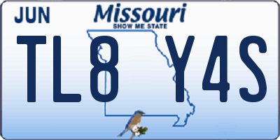 MO license plate TL8Y4S