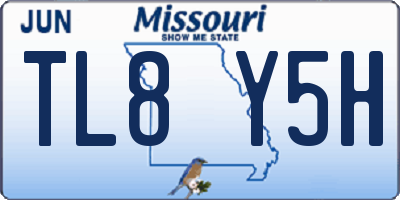 MO license plate TL8Y5H