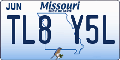 MO license plate TL8Y5L