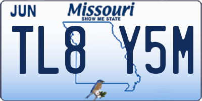 MO license plate TL8Y5M